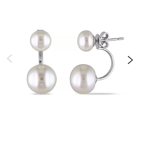 Freshwater Pearl and Sterling Silver Earrings Brand New - Picture 3 of 6